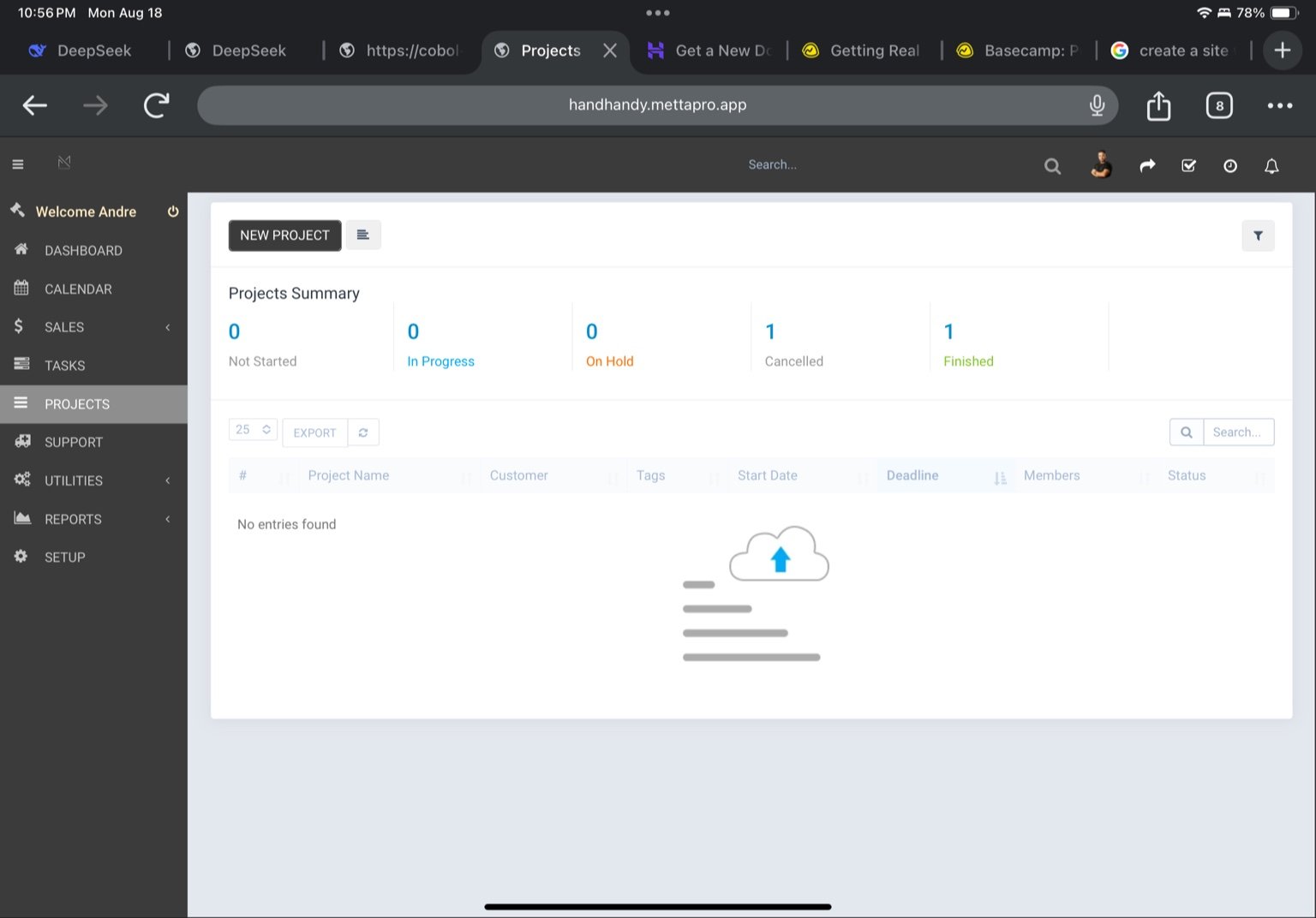 Visão de portfólio / Portfolio view